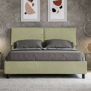 Letto Matrimoniale 160x210 cm con Rete e Contenitore Mados Tè verde