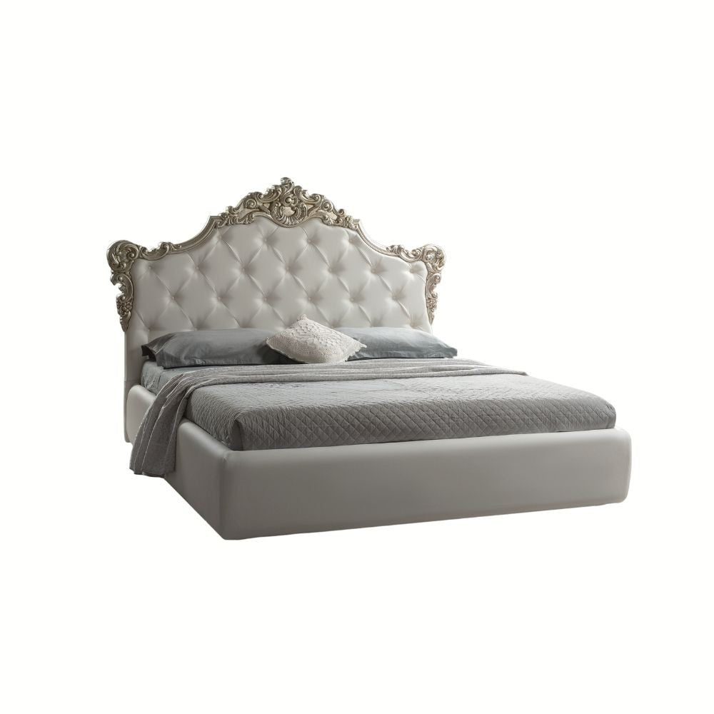 Letto matrimoniale con contenitore Savoia colore bianco