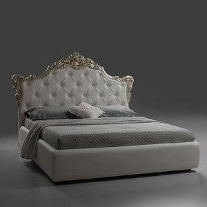 Letto matrimoniale con contenitore Savoia colore bianco