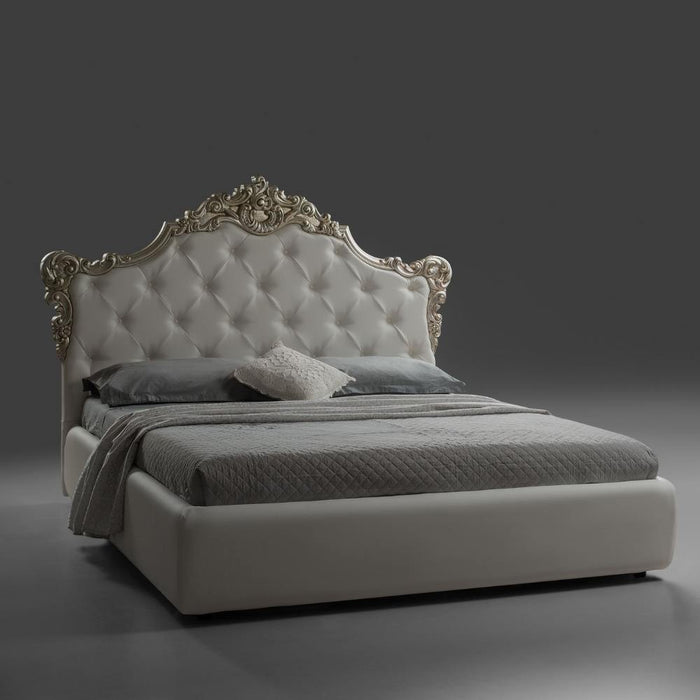 Letto matrimoniale con contenitore Savoia colore bianco