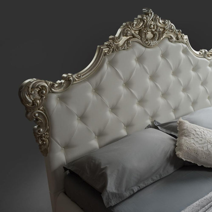 Letto matrimoniale con contenitore Savoia colore bianco