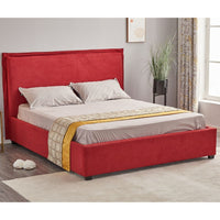 Letto matrimoniale contenitore Neso rosso