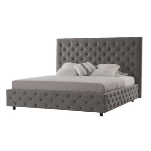 Letto matrimoniale contenitore Sondrio colore grigio