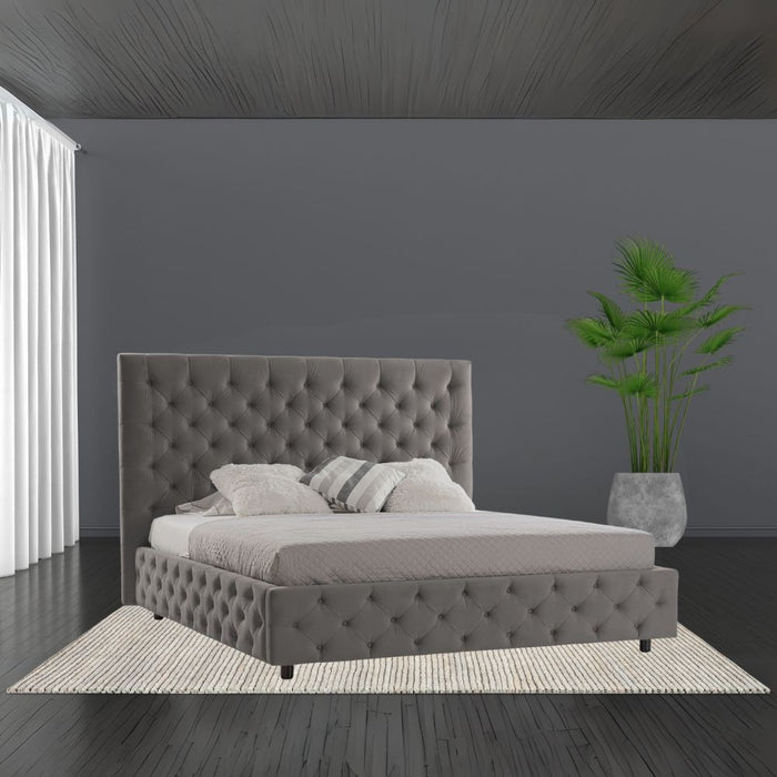 Letto matrimoniale contenitore Sondrio colore grigio