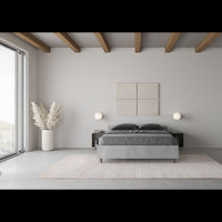 Letto Matrimoniale francese 140x190 cm Nuamo - Con rete,Grigio