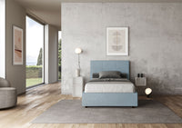 Letto 1 Piazza e Mezzo 120x210 cm con Rete Mika Azzurro