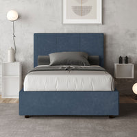 Letto 1 Piazza e Mezzo 120x190 cm con Rete Mika Blu