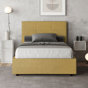 Letto 1 Piazza e Mezzo 120x210 cm Senza Rete Mika Ocra