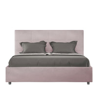 Letto Matrimoniale Francese 140x190 cm con Rete e Contenitore Mika Glicine