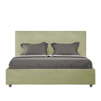 Letto Matrimoniale 160x190 cm con Rete e Contenitore Mika Tè verde