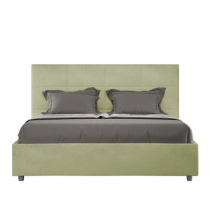 Letto Matrimoniale 160x190 cm con Rete e Contenitore Mika Tè verde