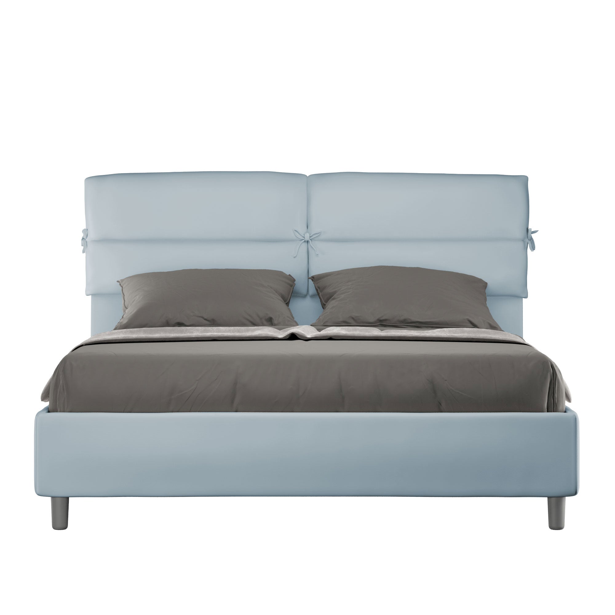 Letto Matrimoniale 160x210 cm con Rete Nandy Azzurro