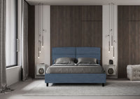 Letto Matrimoniale 160x210 cm con Rete Nandy Blu