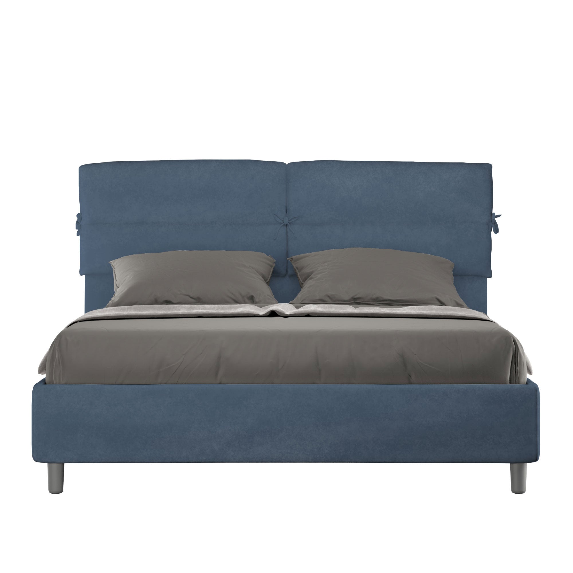 Letto Matrimoniale 160x210 cm con Rete Nandy Blu