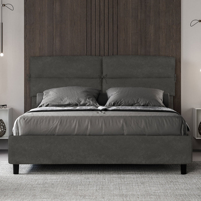 Letto Matrimoniale 160x190 cm con Rete Nandy Grigio