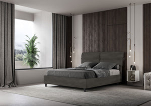 Letto Matrimoniale 160x200 cm con Rete Nandy Grigio