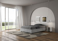 Letto 1 Piazza e Mezzo 120x190 cm Senza Rete Nuamo Cemento