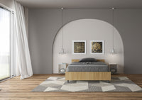 Letto 1 Piazza e Mezzo 120x190 cm con Rete e Contenitore Nuamo Quercia