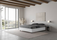 Letto Matrimoniale Francese 140x200 cm Senza Rete Nuamo Bianco Frassino