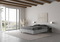 Letto Matrimoniale Francese 140x200 cm con Rete Nuamo Grigio