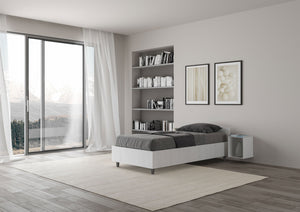 Letto Singolo 80x190 cm Senza Rete Nuamo Bianco Frassino