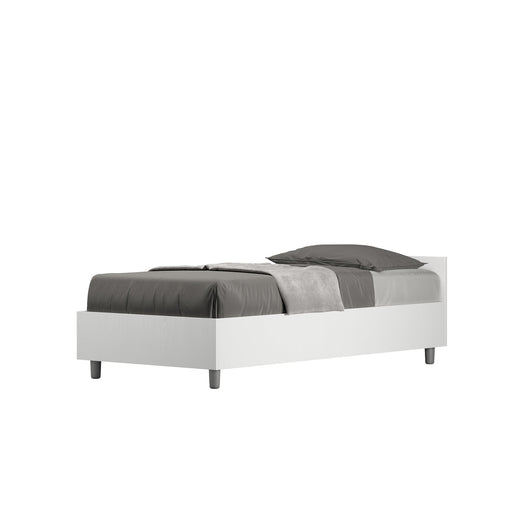 Letto Singolo 80x200 cm con Rete Nuamo Bianco Frassino