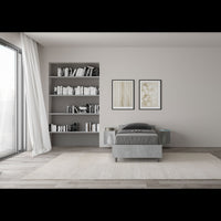 Letto Singolo 80x190 cm Nuamo - Con rete,Grigio