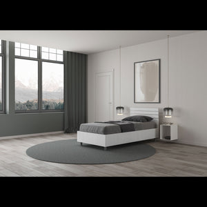 Letto Singolo 80x190 cm testata dritta con doghe Ankel - Contenitore