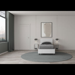 Letto Singolo 80x190 cm testata dritta con doghe Ankel - Contenitore