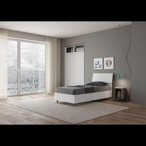 Letto Singolo 80x200 cm testata inclinata Demas - Contenitore