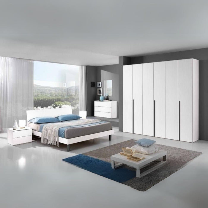 Letto singolo in legno bianco 100x205x88h Manitoba