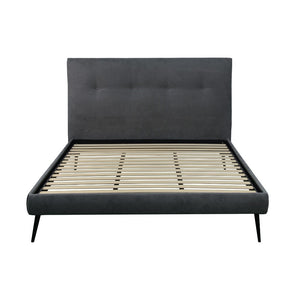 Letto singolo tessuto ash grigio con rete inclusa Stiletto 95x195x98H