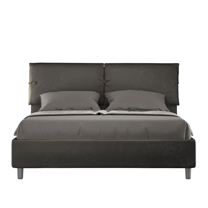 Letto Matrimoniale 160x200 cm con Rete e Contenitore Sleeper Grigio