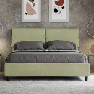 Letto Matrimoniale 160x190 cm con Rete e Contenitore Sleeper Tè verde