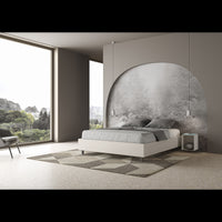 Letto Sommier imbottito Matrimoniale 160x190 cm Azelia - Bianco,Similpelle,Contenitore