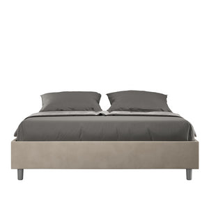 Letto Sommier imbottito Matrimoniale 160x210 cm Azelia - Con rete,Microfibra,Sabbia