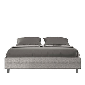 Letto Sommier imbottito Matrimoniale 160x210 cm tessuto Aragona Aze - Senza rete,Bianco