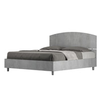 Letto matrimoniale contenitore 160x200 cemento Dora