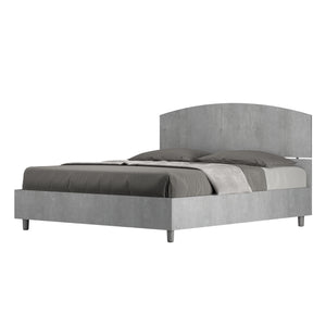 Letto matrimoniale senza rete 160x200 cemento Dora