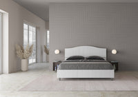 Letto Matrimoniale 160x200 cm con Rete Dores Bianco Frassino