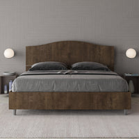 Letto matrimoniale contenitore 160x190 noce Dores