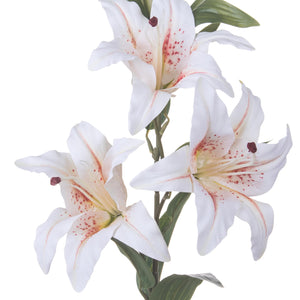 Set 3 Rami Artificiali Lilium Composto da 5 Fiori H 100 cm