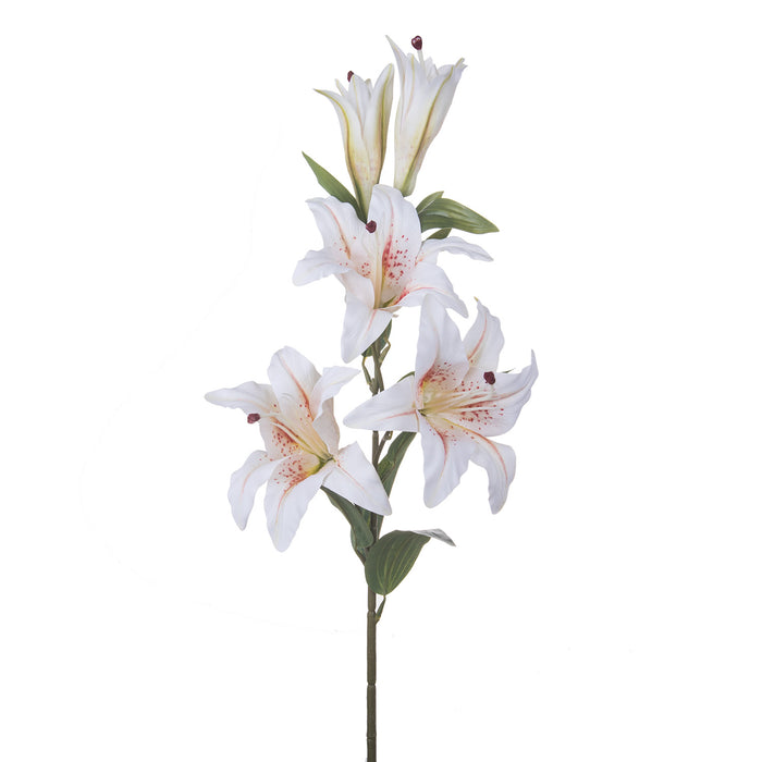 Set 3 Rami Artificiali Lilium Composto da 5 Fiori H 100 cm