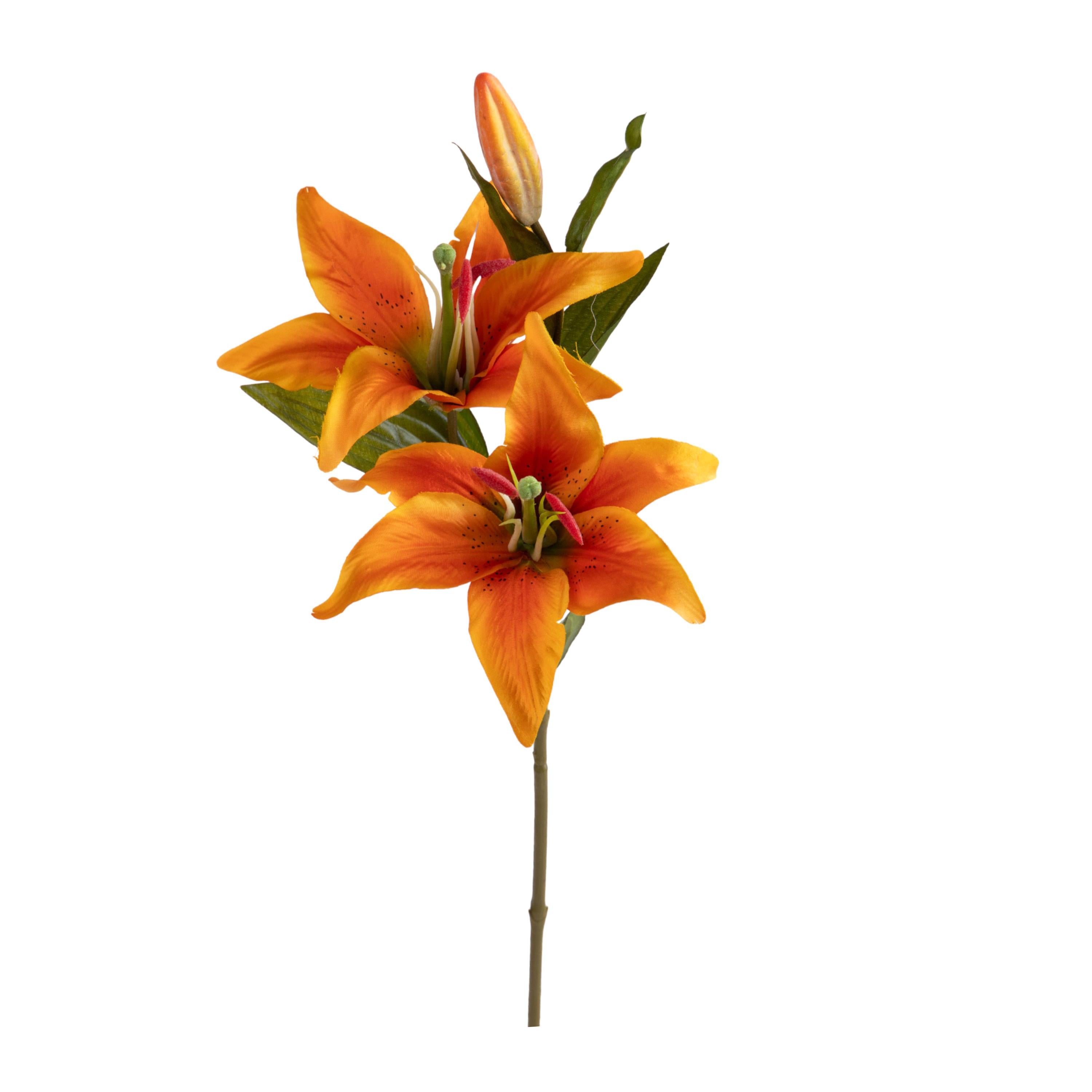 Set 6 Rami Artificiali Lilium Composto da 3 Fiori H 65 cm