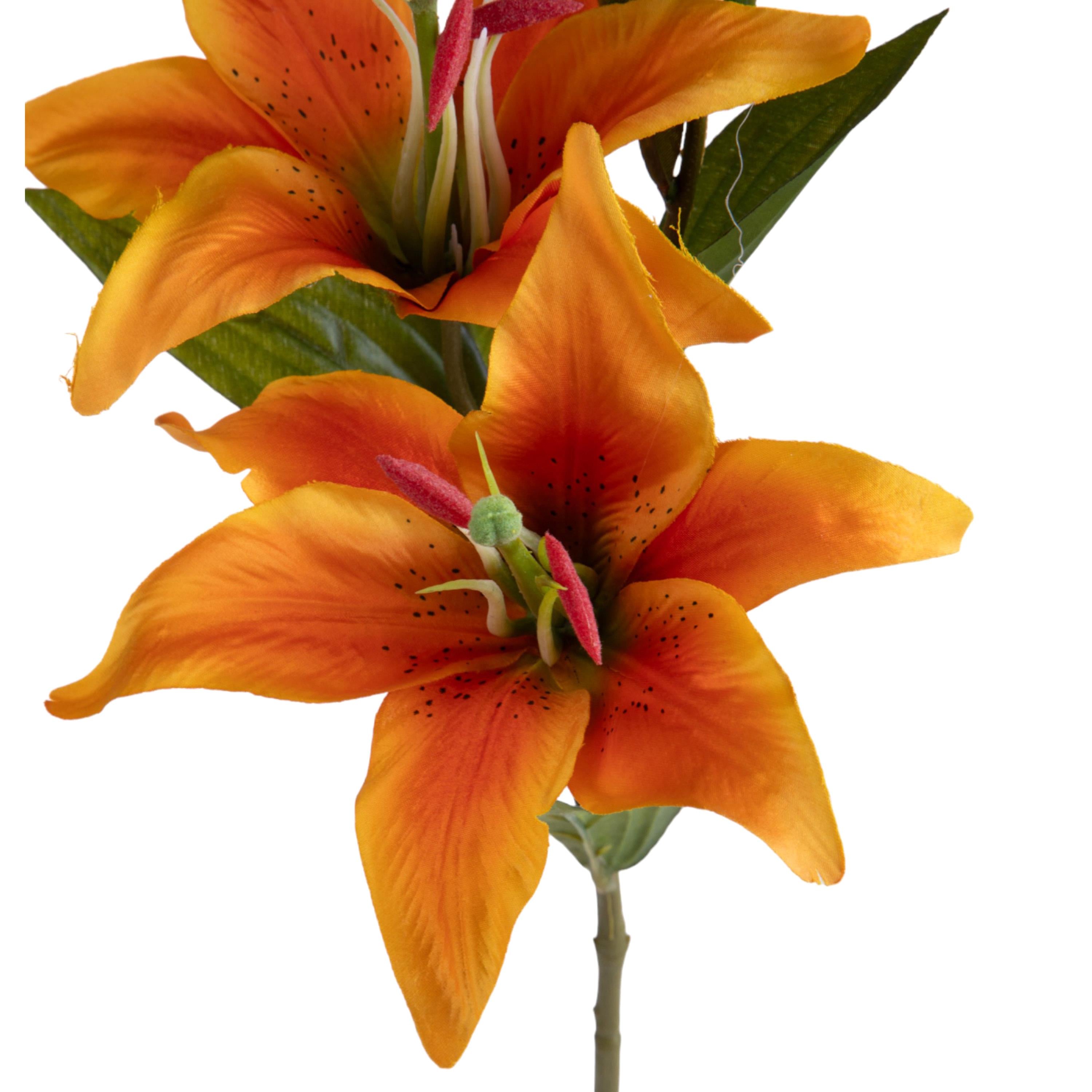 Set 6 Rami Artificiali Lilium Composto da 3 Fiori H 65 cm