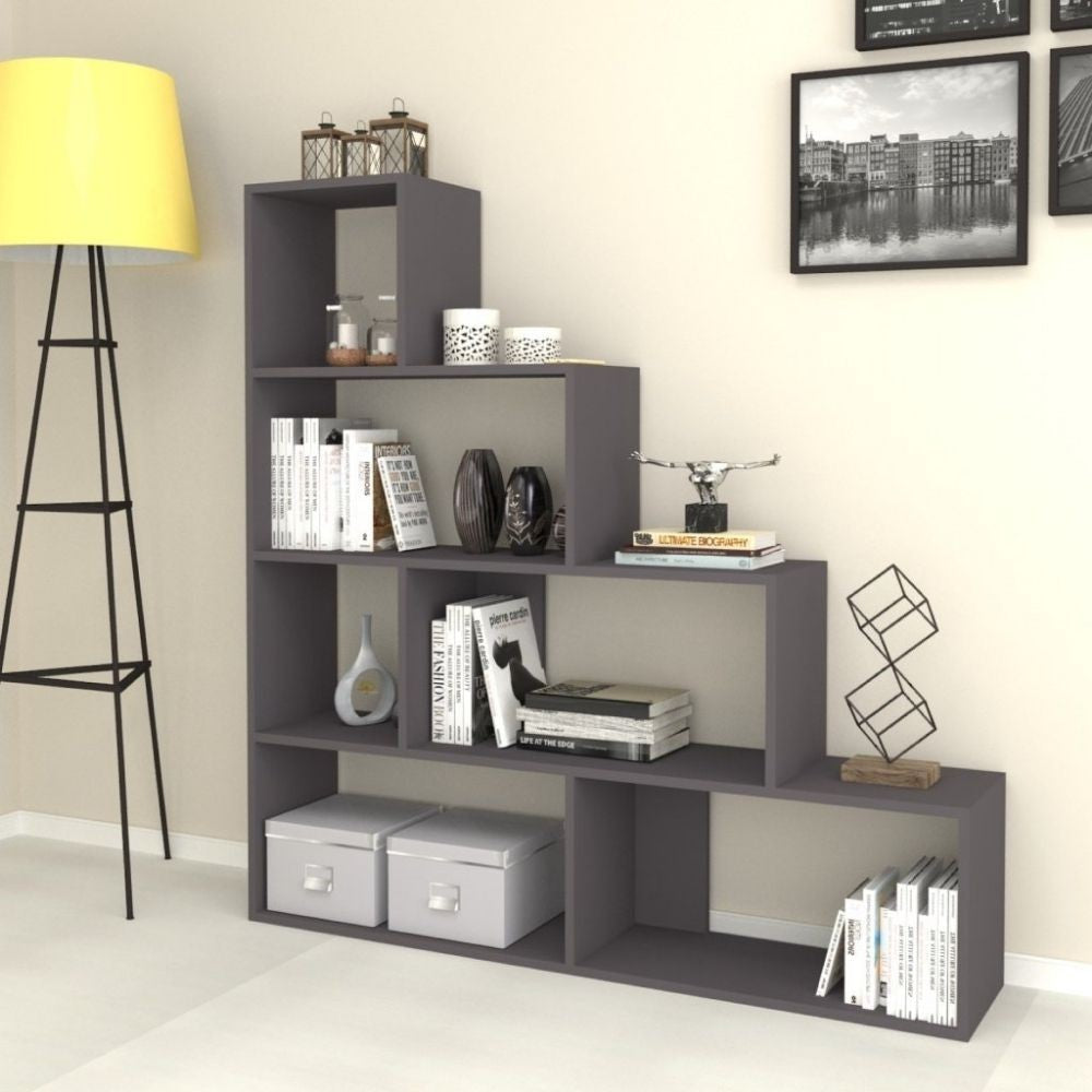 Libreria a scala Alis 145x145 cm. colore beton