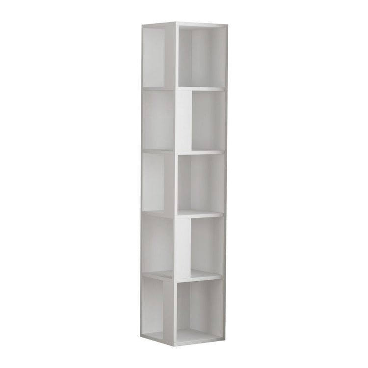 Libreria angolare 5 ripiani 31,4x31,4x158,9 Piano colore bianco