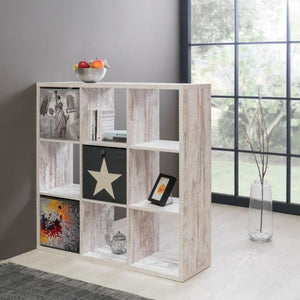 Libreria cubi divisorio Max9 colore bianco consumato