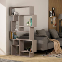 Libreria orizzontale bifacciale 96x25,5x168,5 cm tortora