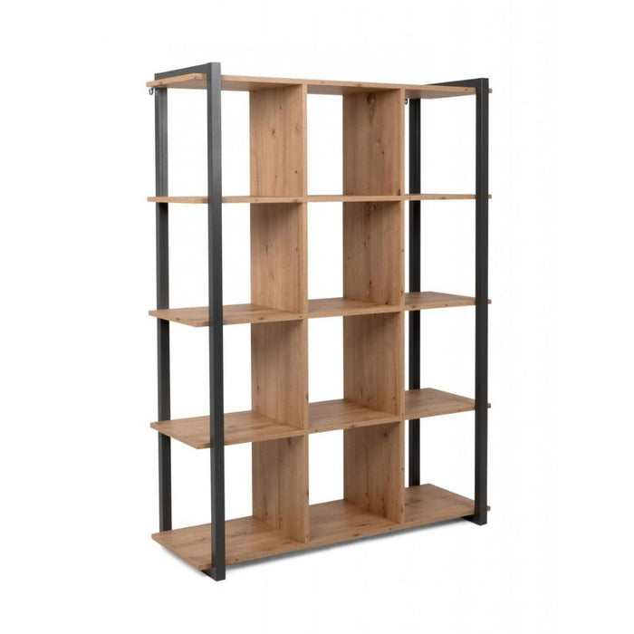 Libreria rovere quercia a cubi con profili antracite Denver31